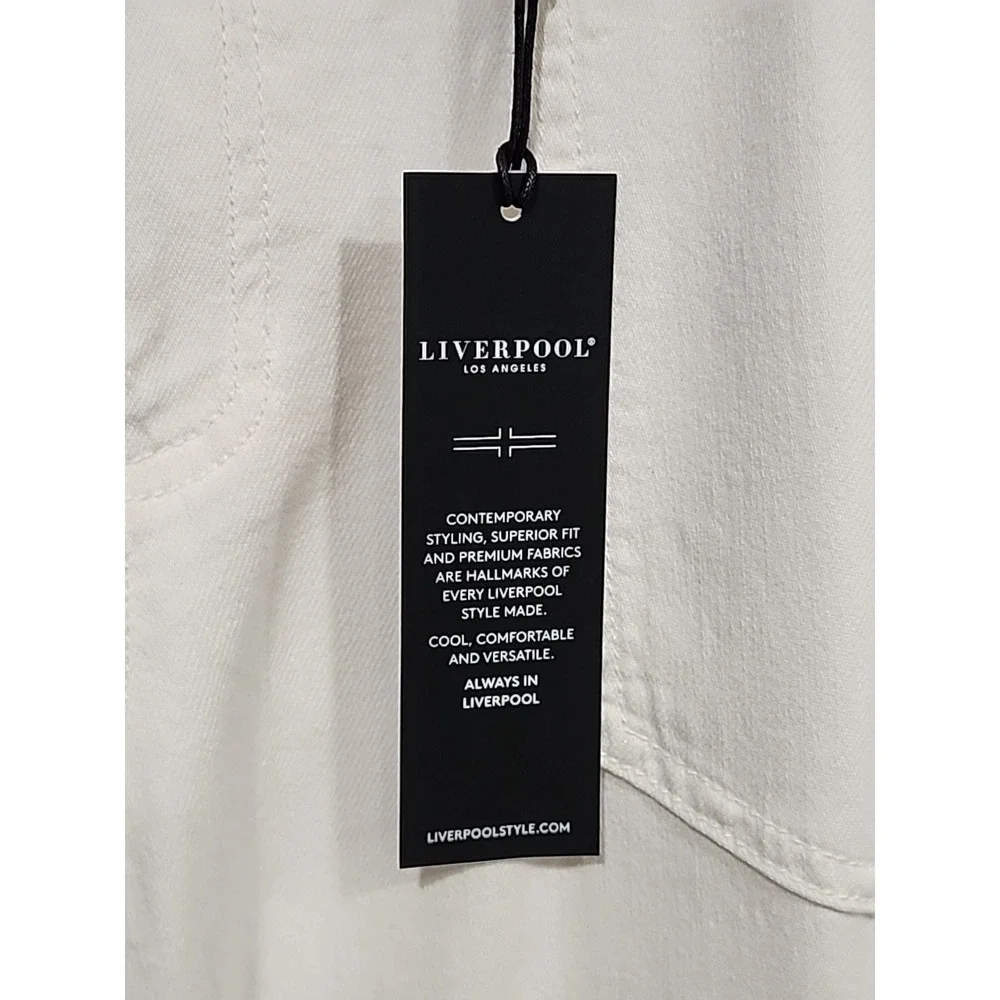 Liverpool Pants NWT Womens Size 12/31 Soft White, Hannah Flare 4 Pockets - Picture 4 of 14